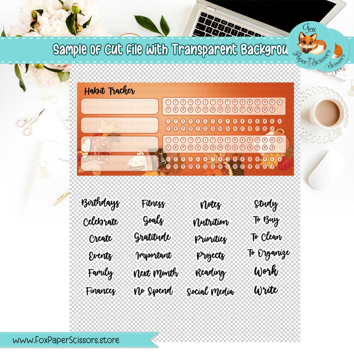 Pumpkin Spice | EC Printable Monthly Dashboard