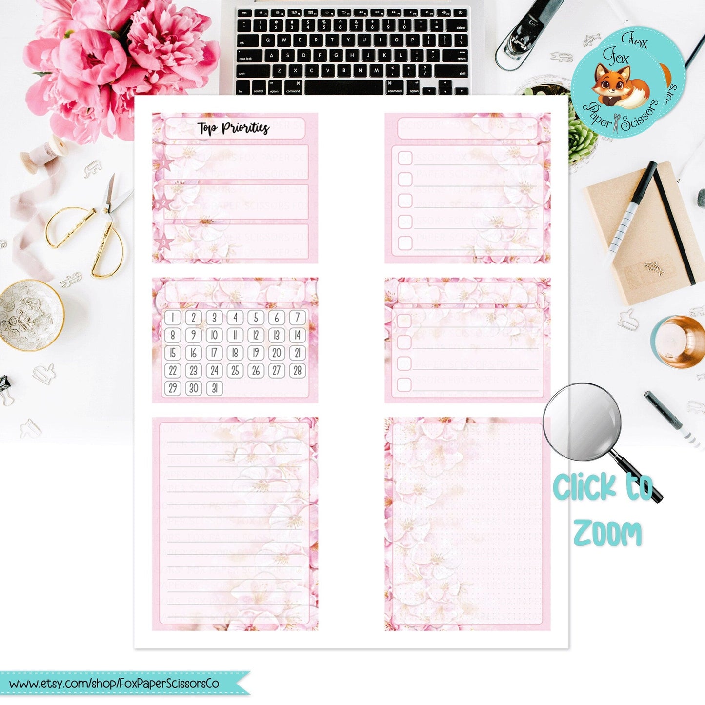 Cherry Blossom/Sakura | EC Printable Monthly Dashboard