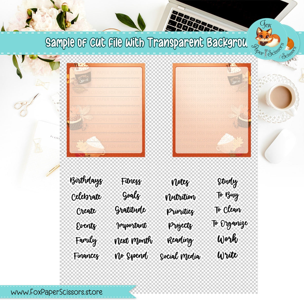 Pumpkin Spice | Hobonichi Printable Monthly Dashboard