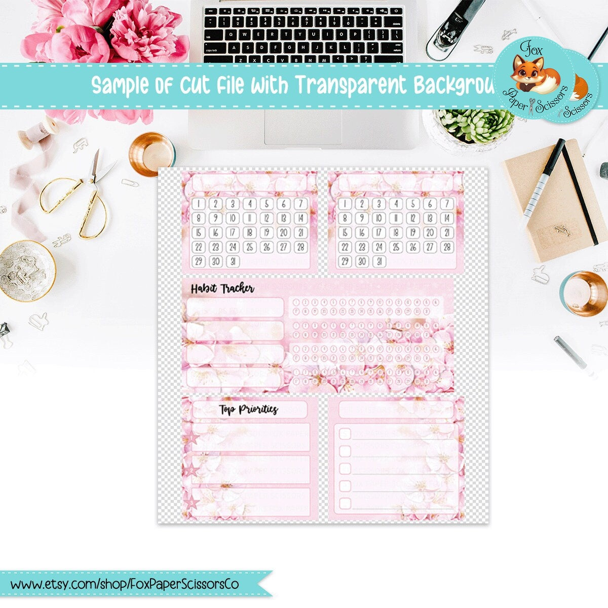 Cherry Blossom/Sakura | EC Printable Monthly Dashboard