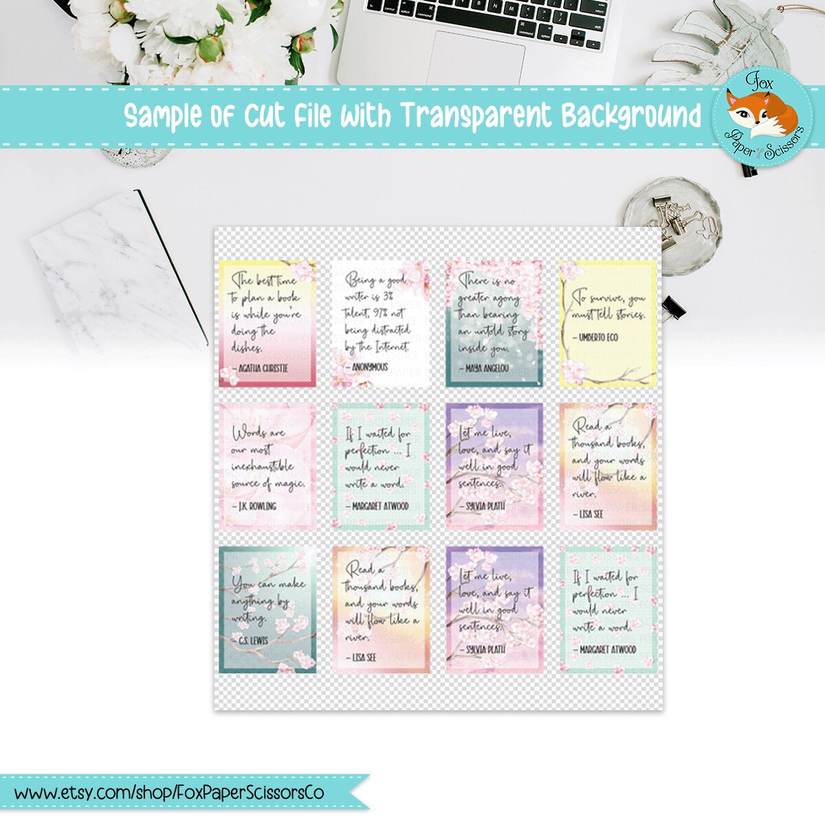 Cherry Blossom/Sakura | Printable Writer Inspiration Stickers