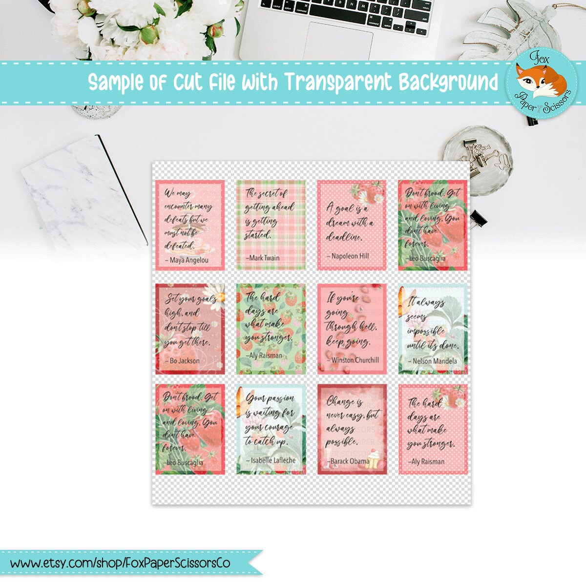 Strawberry | Printable Inspiration Stickers 7x9 VL