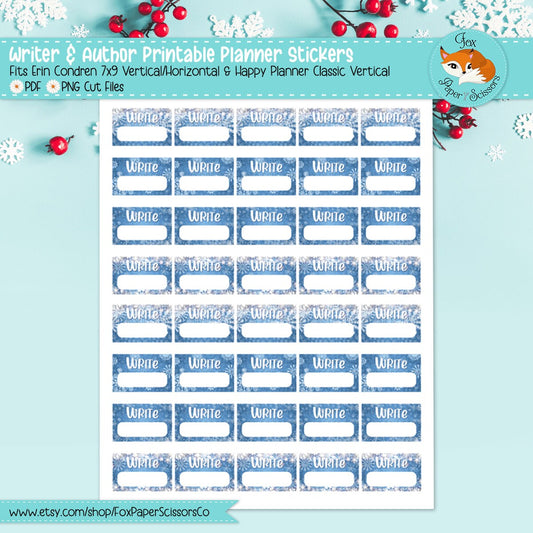 Winter Snowflake | Printable Writer Task Stickers