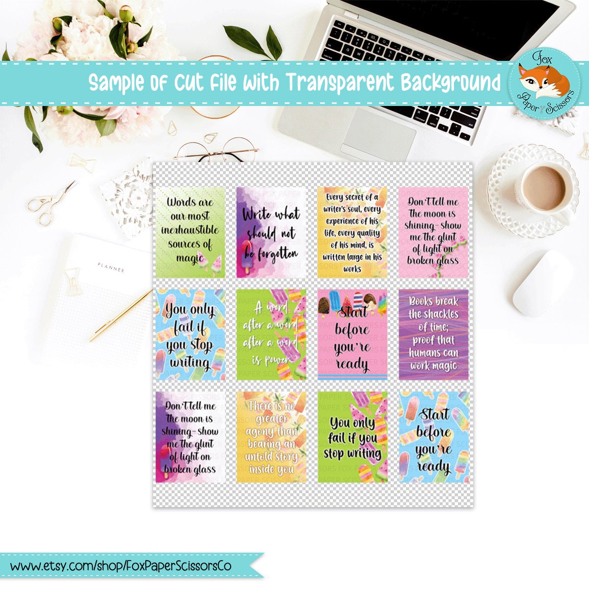 Popsicles | Printable Writer Inspiration Stickers