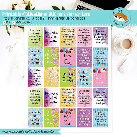 Popsicles | Printable Writer Inspiration Stickers