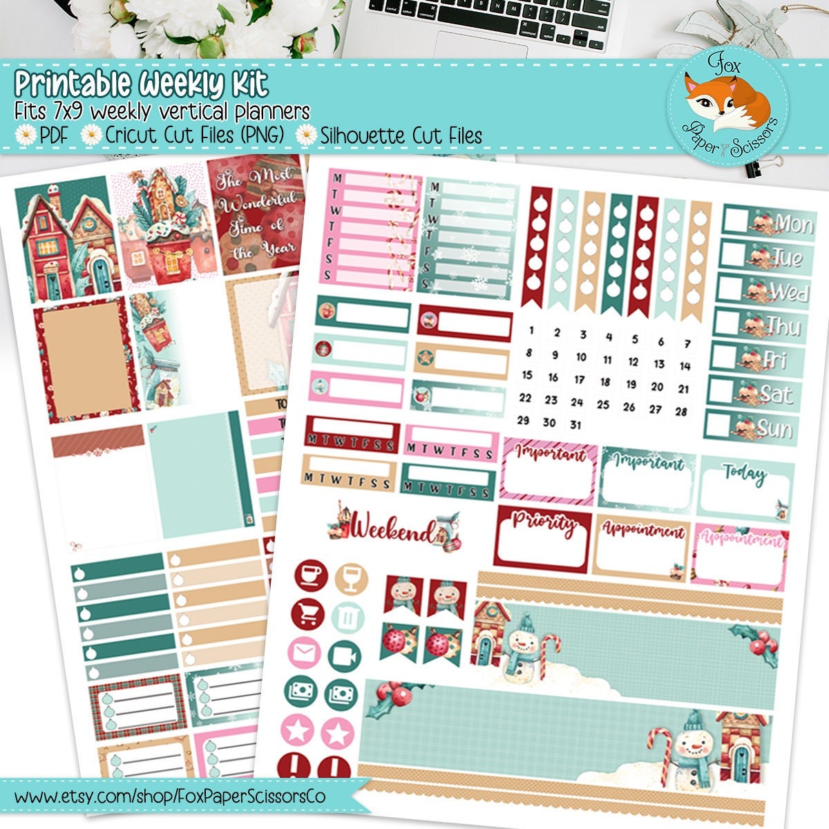 Magical Christmas | Printable Weekly Kit 7x9 VL