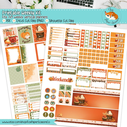 Pumpkin Spice | Printable Weekly Kit 7x9 VL