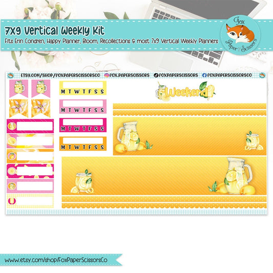 Lemonade | Weekly Planner Sticker Kit 7x9 VL