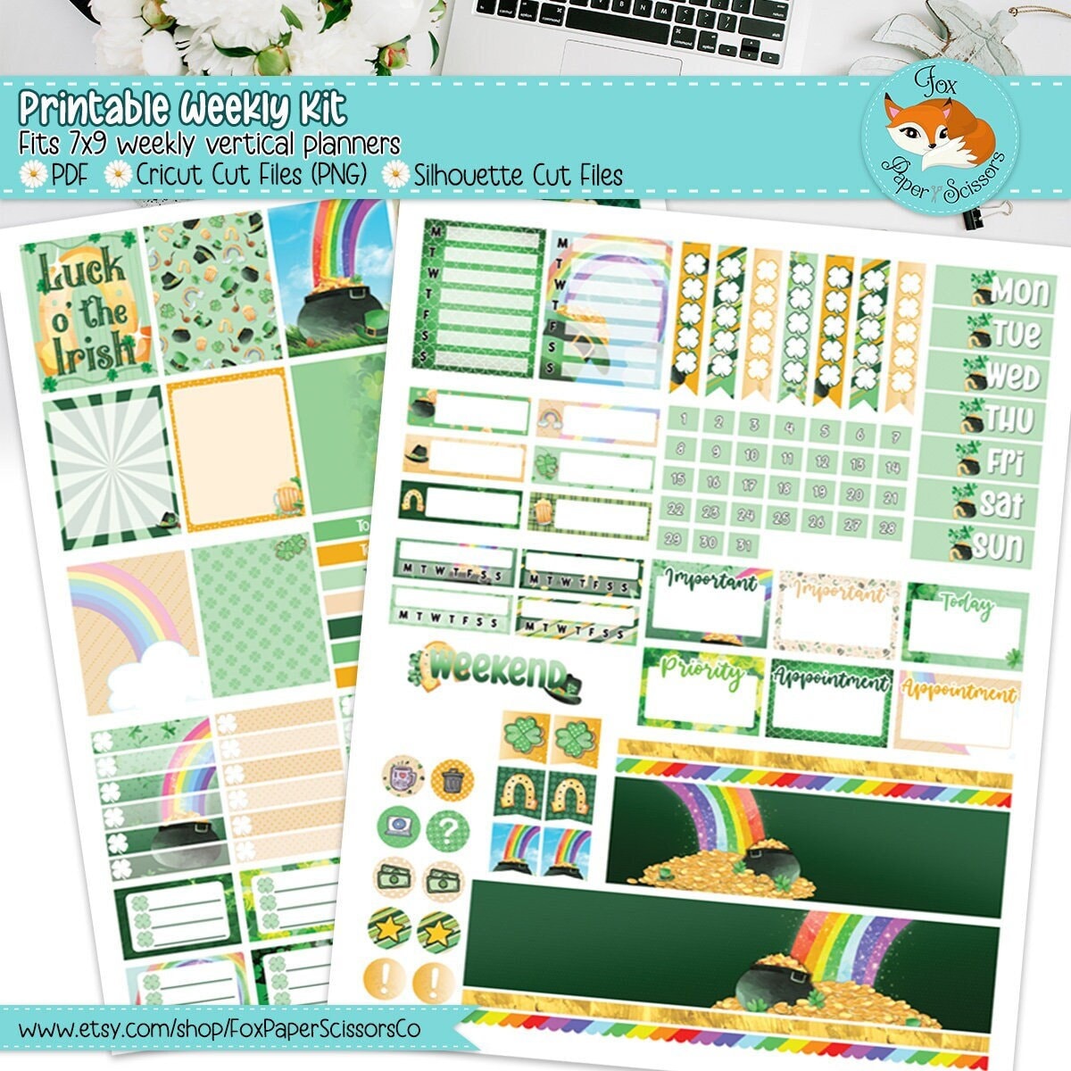 St Patrick's | Printable Weekly Kit 7x9 VL
