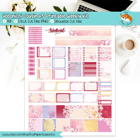 Cherry Blossom/Sakura | Hobonichi Printable Weekly Kit